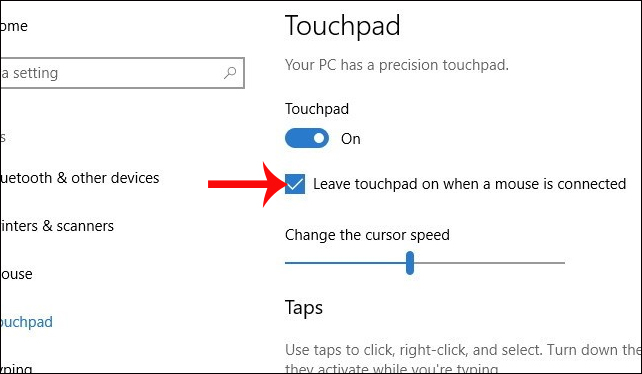 Cách tùy chỉnh Touchpad trên Windows 10 Creators Update
