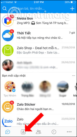 Cách chia sẻ danh bạ trên Zalo