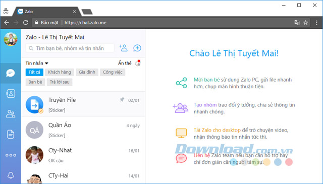 cách gửi ảnh qua zalo