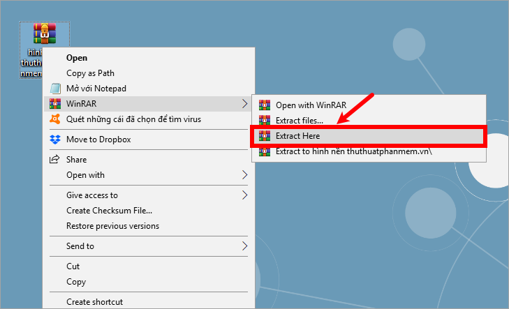 cách nén nhiều hình ảnh vào 1 file