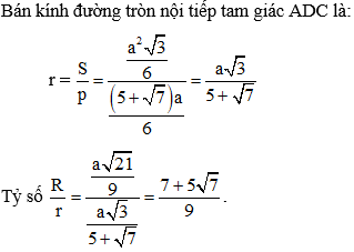 Cách tính bán kính đường tròn nội tiếp tam giác cực hay, chi tiết - Toán lớp 10.