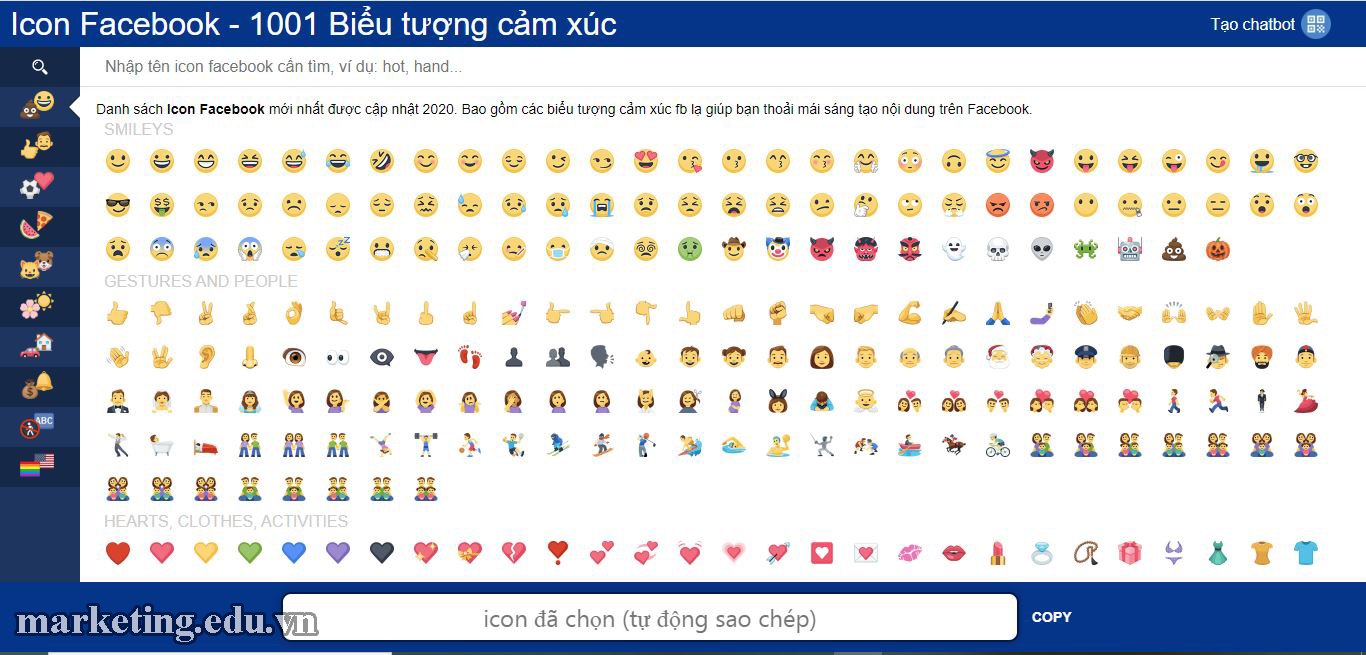 Hướng dẫn cách viết icon Facebook trên điện thoại