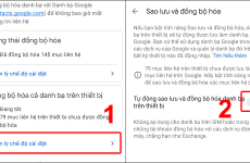 sao lưu danh bạ lên gmail