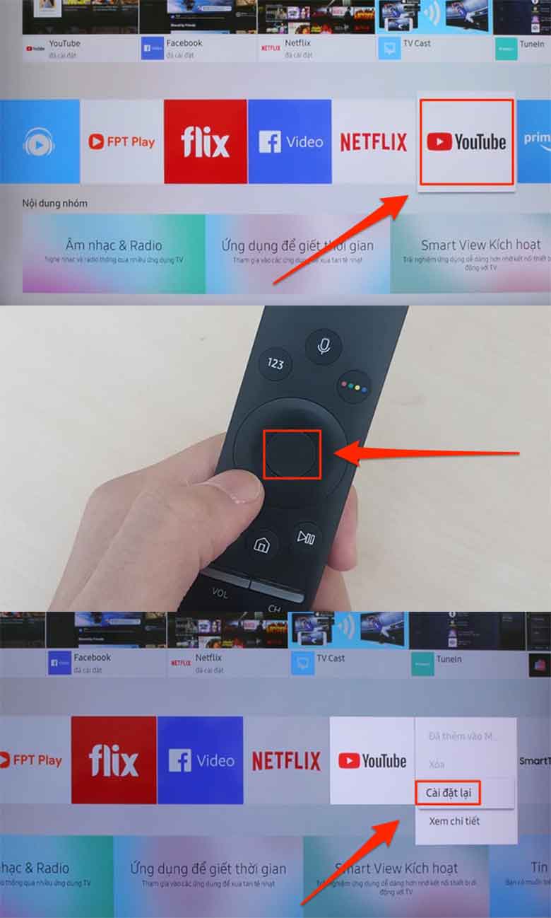 Cách sửa tivi Samsung không xem được youtube thành công 100%