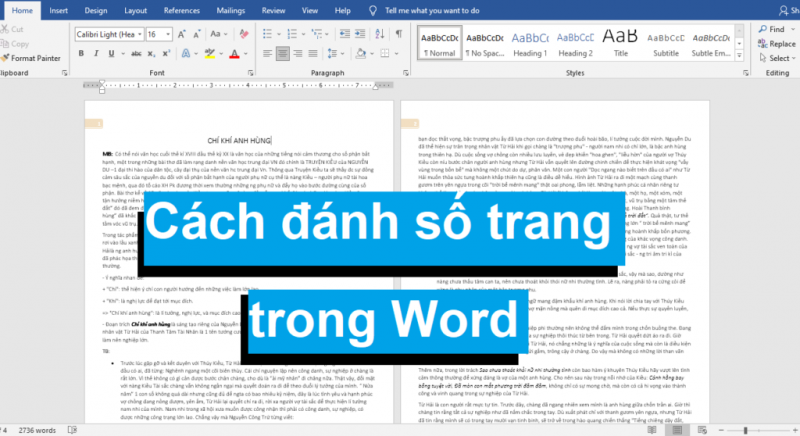 tại sao đánh số trang trong word không liên tục