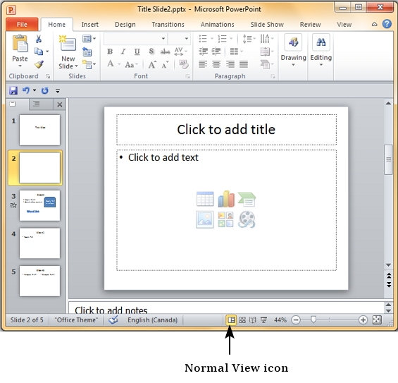 Xóa Slide trong Powerpoint 2010