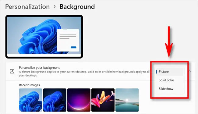 Hướng dẫn đổi hình nền cho Windows