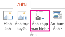 Chèn ảnh chụp màn hình hoặc hình cắt từ màn hình