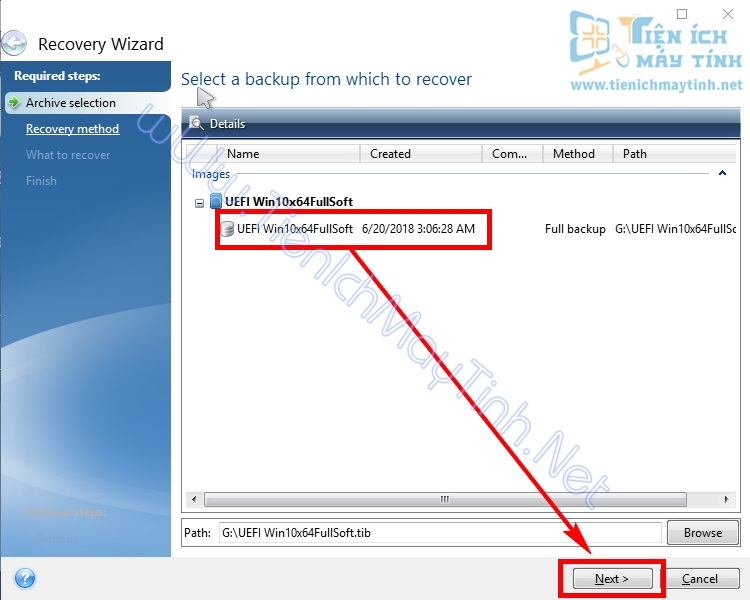 Hướng Dẫn Bung Ghost File TIB Chuẩn UEFI-GPT Chi Tiết