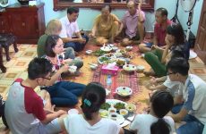 tranh vẽ gia đình 4 người