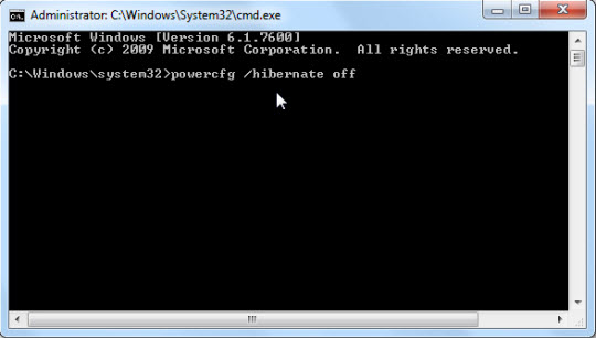 Tắt, bật chế độ Hibernate trong Windows 7