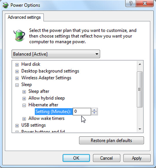 Tắt, bật chế độ Hibernate trong Windows 7