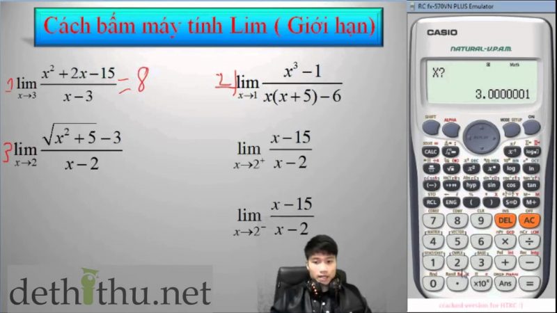 cách bấm máy tính lim