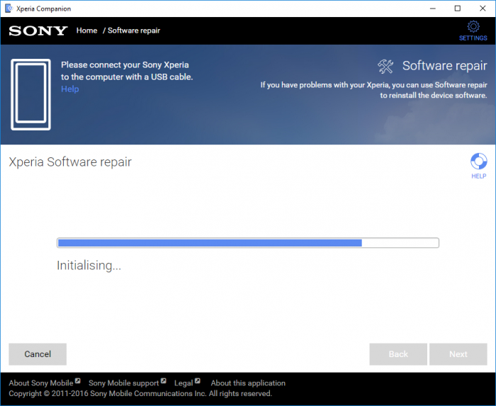 Hướng Dẫn Chạy Lại Phần Mềm Cho Sony Xperia Bằng Xperia Companion