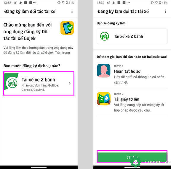 Hướng dẫn quy trình đăng ký làm tài xế xe ôm Gojek (online)