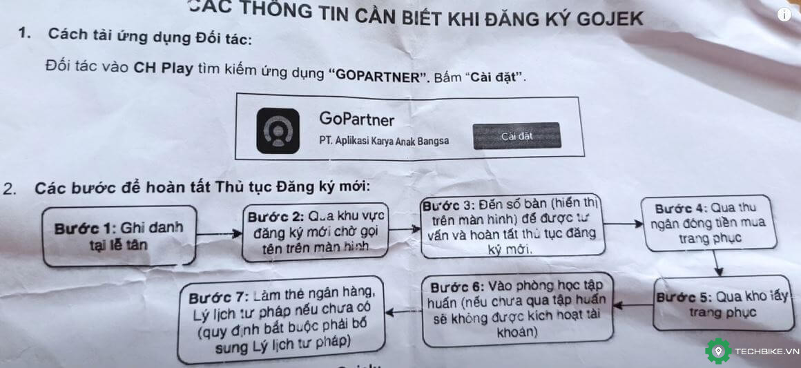 Hướng dẫn quy trình đăng ký làm tài xế xe ôm Gojek (online)
