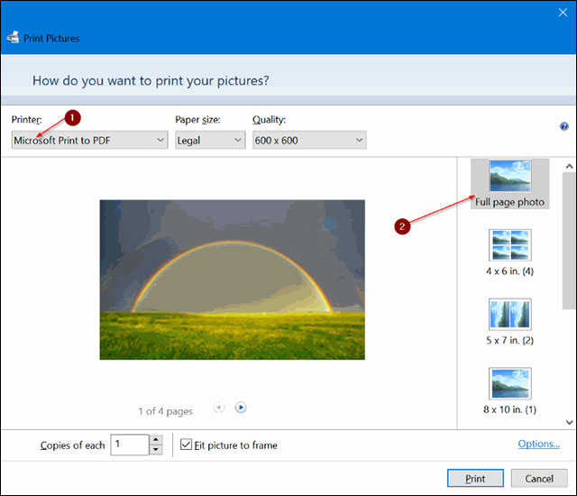 Cách đưa nhiều ảnh vào một tập tin PDF trên Windows 10