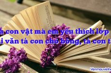 văn tả con chó lớp 5