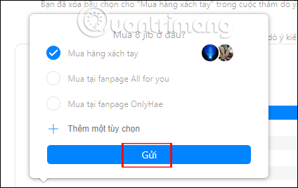 Cách tạo bảng khảo sát bình chọn trong Messenger