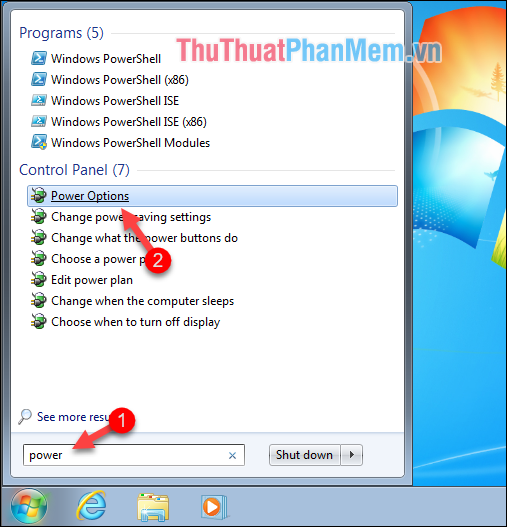 Cách chỉnh thời gian tắt màn hình Win 7