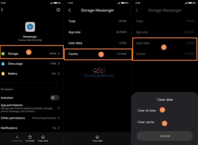 Khắc phục lỗi Messsenger không có kết nối mạng