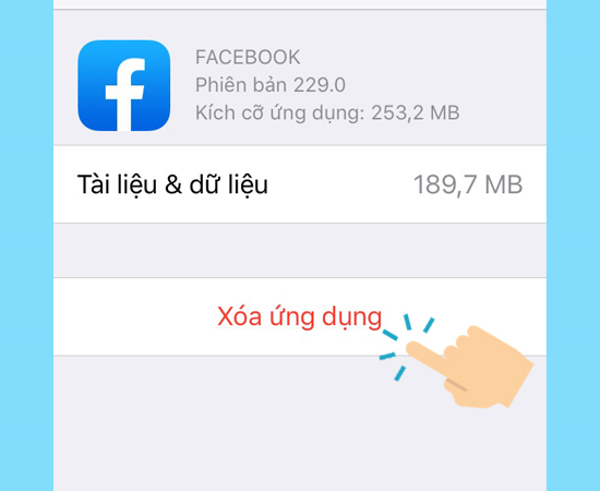 Xóa ứng dụng Facebook trên iPhone Không đăng nhập được Facebook trên iPhone? Học ngay cách khắc phục