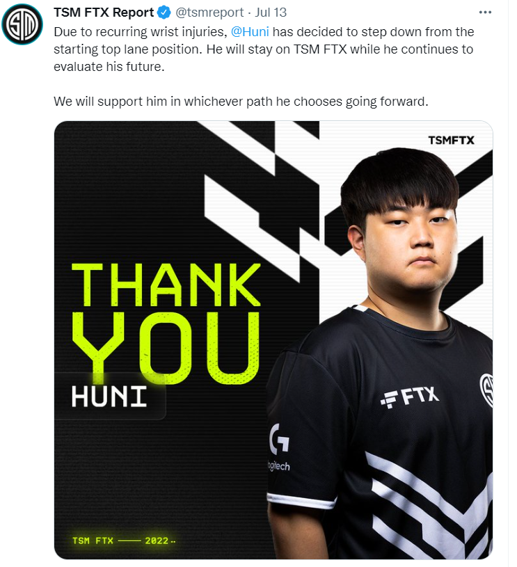 Huni rời TSM